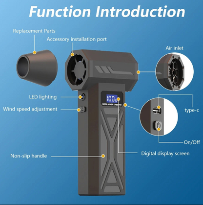 P70 Turbo Jet Fan – 110,000 RPM Cordless Air Duster & Blower